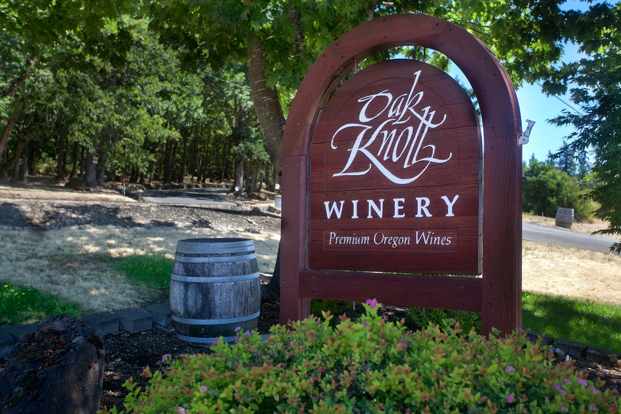 Oak Knoll Winery in Hillsboro in Oregon's Tualatin Valley, vineyards and wineires