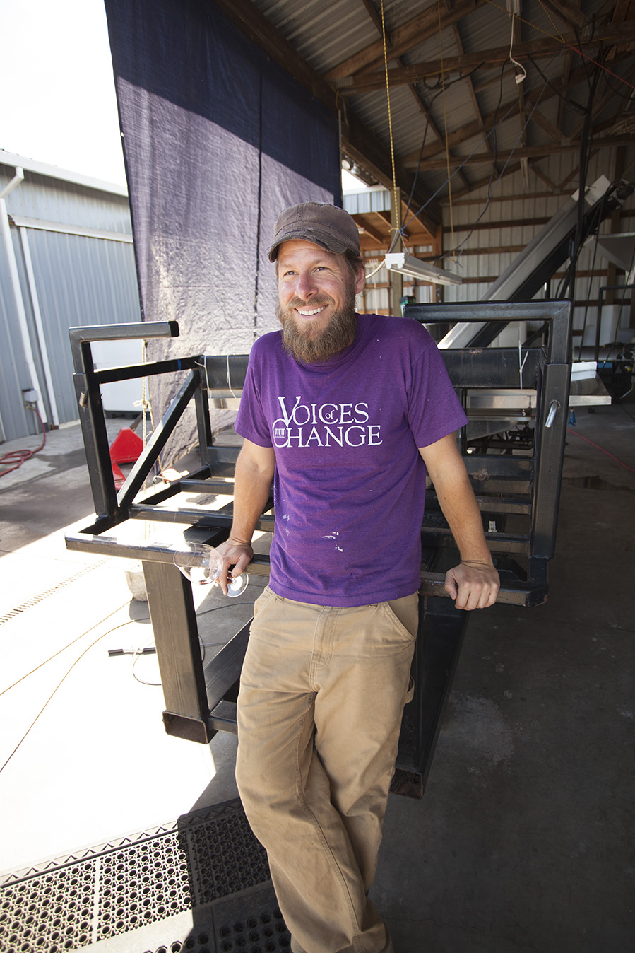 Derek Einberger, winemaker for Patton Valley Vineyard in Gaston, OR Patton Valley Vineyard, Gaston, OR in the Tualatin Valley