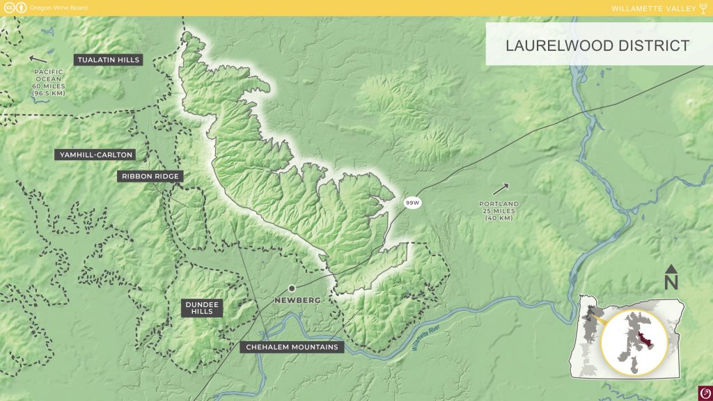 Laurelwood District AVA Map