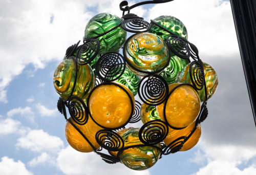 Light globe glass art in Tigard and Hillsboro in the Tualatin Valley in Oregon