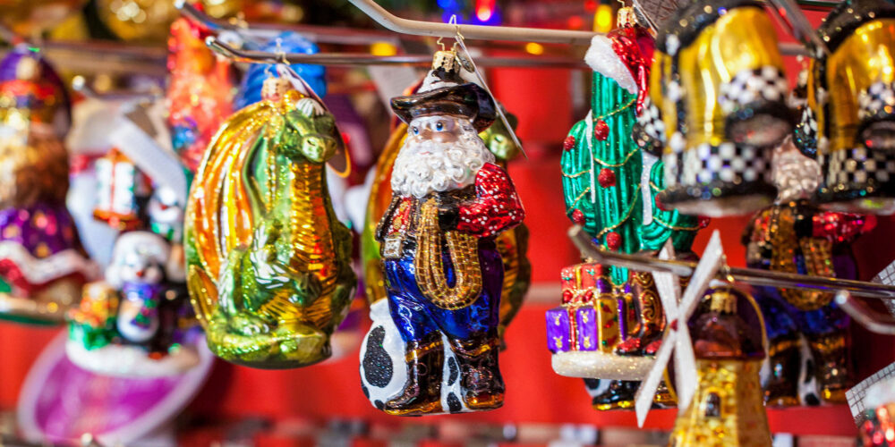 variety of christmas ornaments