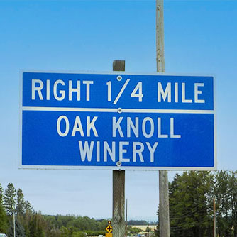 Oak Knoll Blue Sign sq