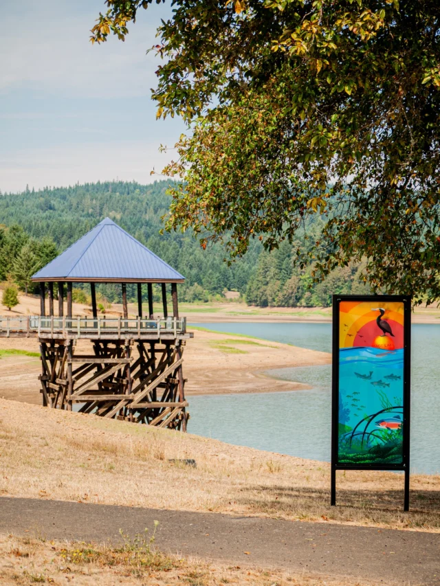 New art has arrived at Scoggins Valley Park! Local artist @emilyjungmiller is bringing the park to life with 18 beautiful acrylic and steel "Wonder Windows" featuring the area’s wildlife, plants, and outdoor activities.

We’re proud to partner with @WashCoParks on this project to enhance our visitor's experience and highlight the natural beauty of our region.