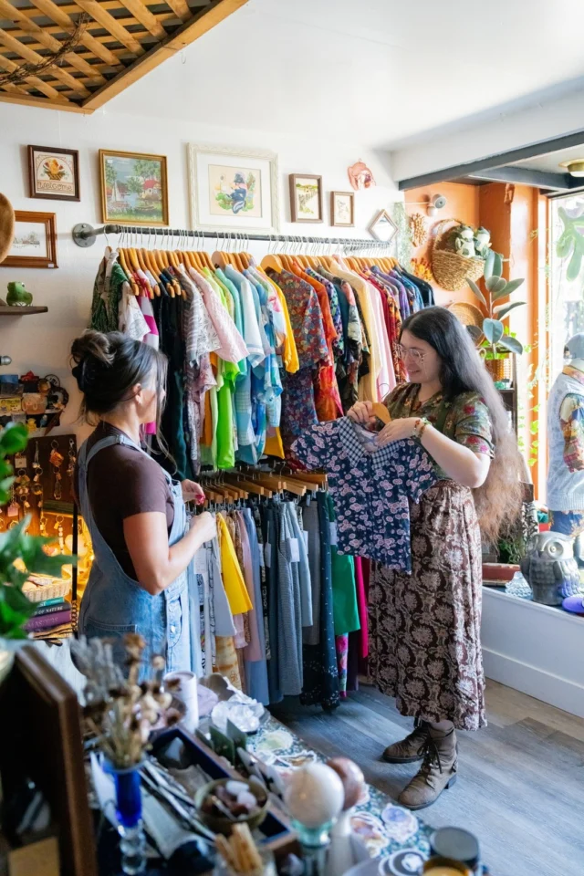 "When people visit Forager, you might expect to find like a silly little frog doing a silly jig or... you might find a nostalgic piece of clothing from your childhood that you remember you or your mom wearing. Like, you can't really know what specifically you're going to find here at Forager, but you know you'll find something like this style and whimsical, and it's always very welcoming in here."

Hazzel from @foragervintage sums it up perfectly when it comes to shopping in Tualatin Valley. It's not just about what you need, it's about what you never expected to find. 

📍 12570 SW Broadway St, Beaverton, OR 97005